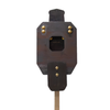 ar500 vital strike reactive target mounted on a 2x4 showing the head in the up position, hit the head  & it will fall back flat