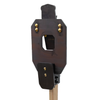 partial side view of ar500 vital strike reactive target mounted on a 2x4 showing the head in the up position, hit the head & it will fall back flat
