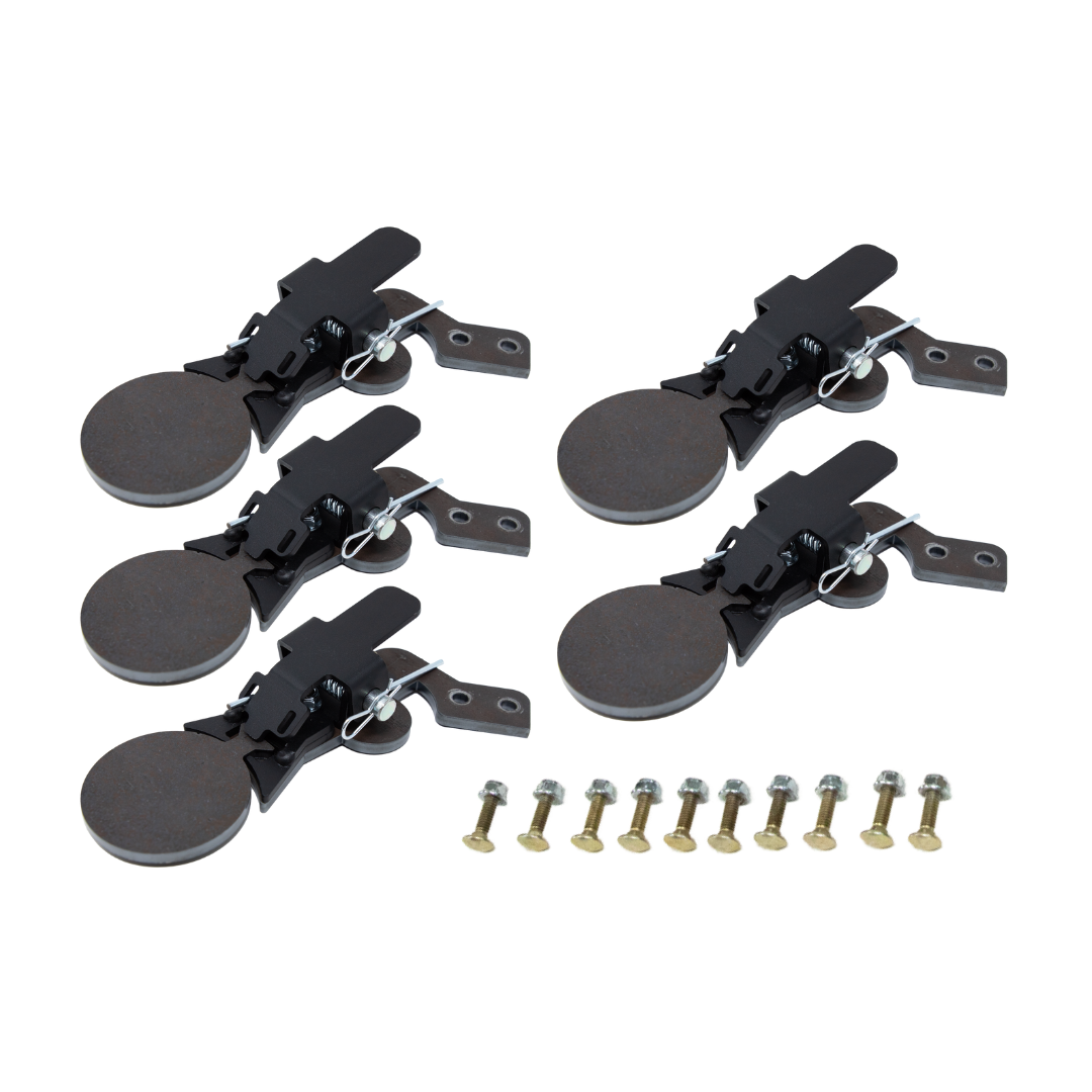Five Rimfire Texas Star paddles & arms to adapt the 5 paddle star into a 10 paddle star, plus hardware