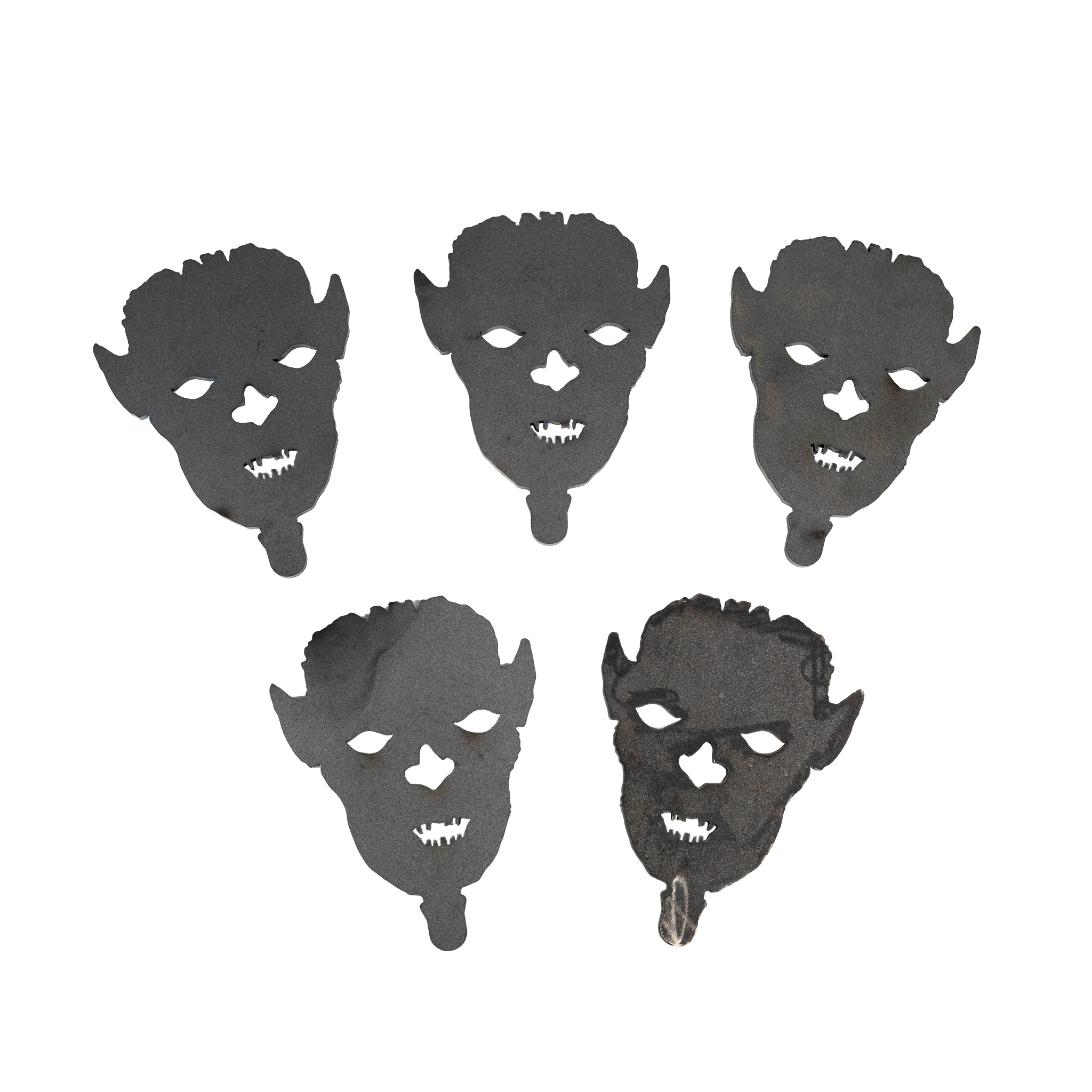 Five 8" zombie heads that mount directly into the Texas Star arms