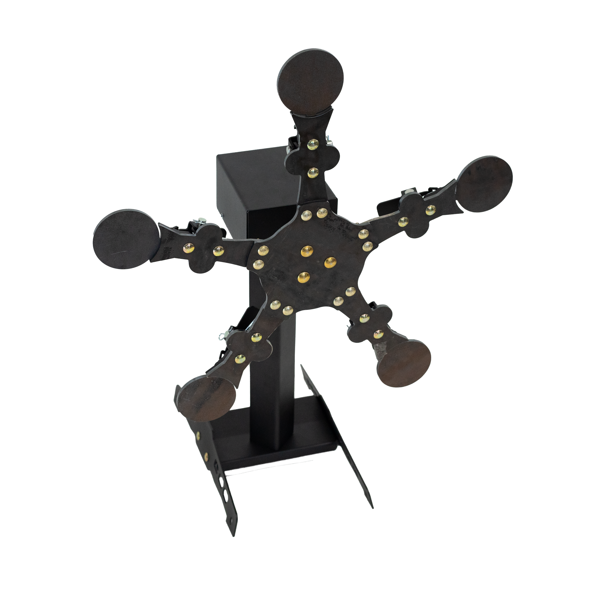 front view of rimfire texas star spinning reactive target, 5 paddle option