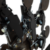 Up close view of rimfire texas star arm assembled with a focus on the lever reset for the target's paddles