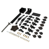 Unassembled view of all components that are included when you buy the ten paddle rimfire texas star