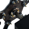 Close up of rimfire texas star spinning target showing how the target mounts to the shaft assembly
