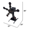 Five Paddle Rimfire Texas Star spinning steel target with dimensions labeled on a white background