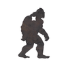 Large silhouette of a bigfoot shape on a white background meant for rimfire target shooting