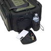 Modular tactical range bag showing admin pocket to store keys, phone & drink pouch with a watter bottle eld by the retaining drawstring