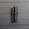 Tactical flashlight wall hanging mount, holding 2 flashlights shown mounted from our Assault Wall tactical slat wall