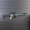 Right facing AK-47 rifle mounted by its magazine well on a black Assault wall slat wall panel