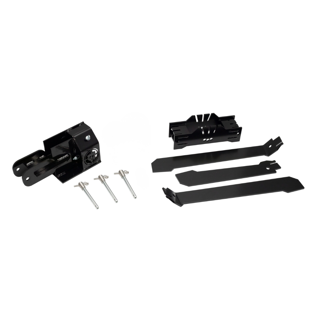 steel target stand base intended for 2x4 upright with adjustable fit and mounting angles, all components on a white background