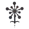 Ten Paddle Texas Star spinning steel target with spiked stand and adjustable base on a white background