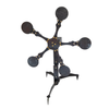 Five Paddle Texas Star  with armored stand fully assembled on a white background