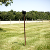 T-post steel target hanger with enhanced audible hit feedback