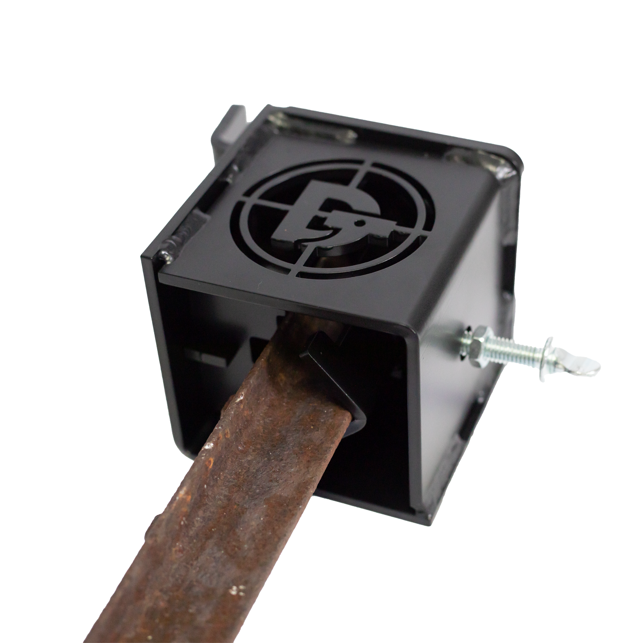 Adjustable T-post steel target hanger with anti-wobble clamping system