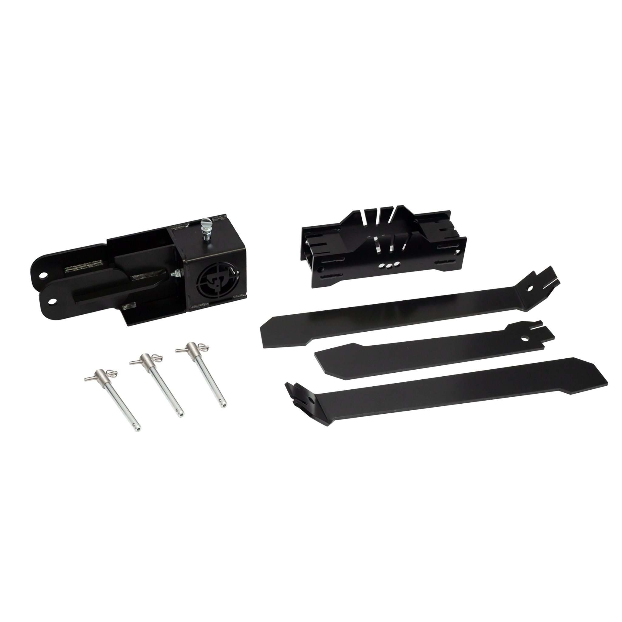 Portable T-post target base system with quick pin assembly components