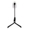 back view of adjustable t-post steel target stand and hanger assembled on a white background