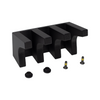 3 mag capacity AR-15 Magazine wall hanger with hardware on a white background