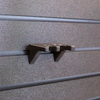 Tactical flashlight wall hanging mount, 2 flashlight capacity shown hanging from out Assault Wall tactical slat wall