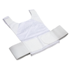 Caliber Armor gray man carrier in white laying flat showing adjustable shoulder straps and cummerbund