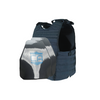 Front view of the Condor EXO AR550 III+ Body Armor Package in navy blue in polyshield coating
