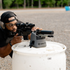 double tap industries front and rear combo bag rest supporting rifle on barrel for stable shooting support