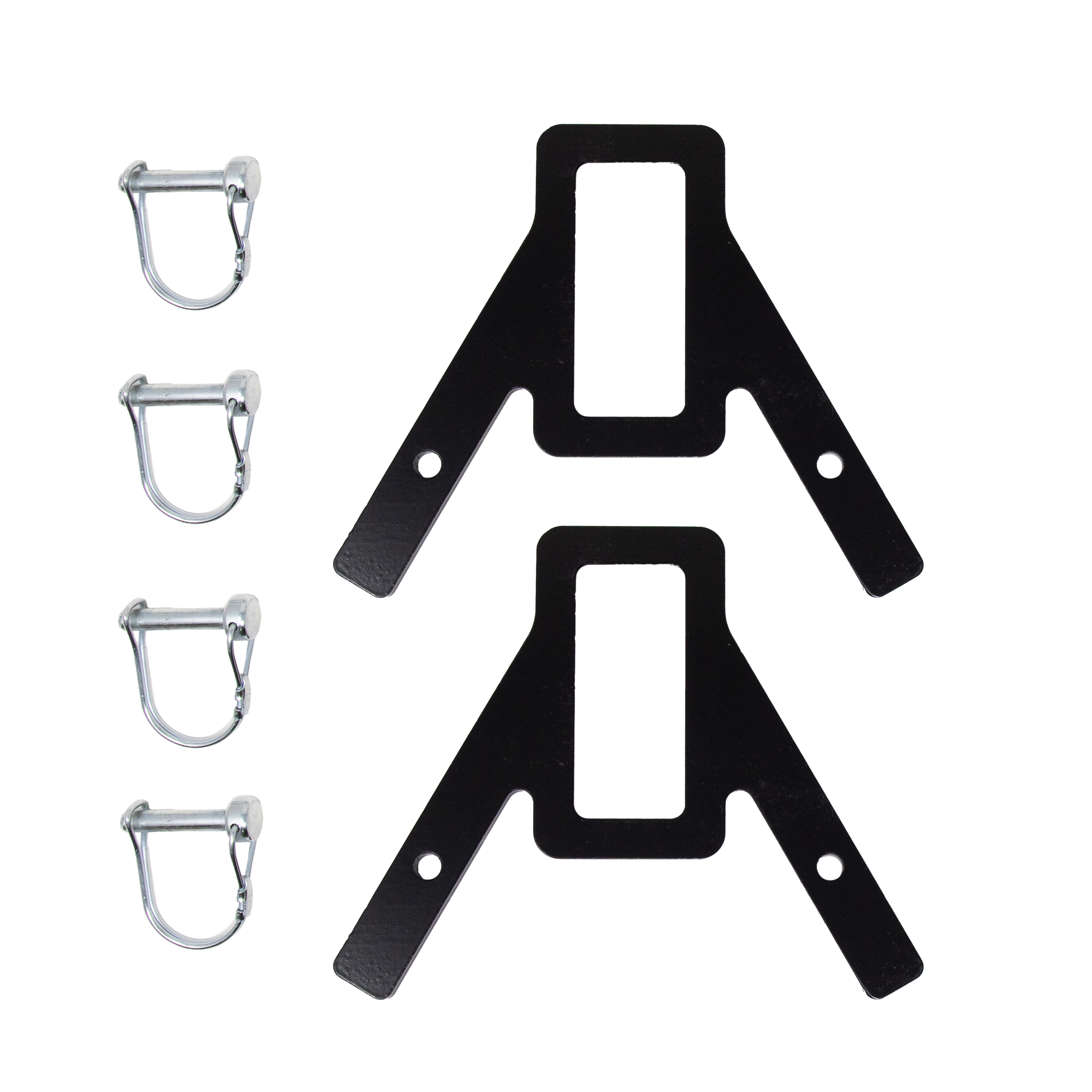 double tap industries DIY 2x4 target stand mounting brackets flat lay on white background