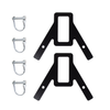 double tap industries DIY 2x4 target stand mounting brackets flat lay on white background