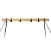 front view of assembled Double Tap Industries 2x4 DIY target stand bracket kit for building a custom steel target stand