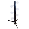double tap industries AR500 dueling tree target with six spin-on-hit paddles and stable 3-leg base