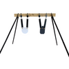 conduit alternative quick stand kit with diy brackets for 2x4 crossmember assembled with hanging targets on a white background
