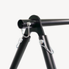 close up of tool-free conduit alternative stand with bracket kit for portable steel target stands on a white background