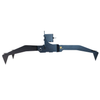 3-leg steel target base system with adjustable target positioning and spiked feet assembled with no 2x4 on a white background