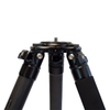 carbon fiber stronghold shooting tripod close up of head on a white background
