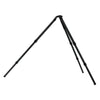 stronghold carbon fiber shooting tripod with legs adjusted at different angles to demonstrate adjustability on uneven terrain on a white background